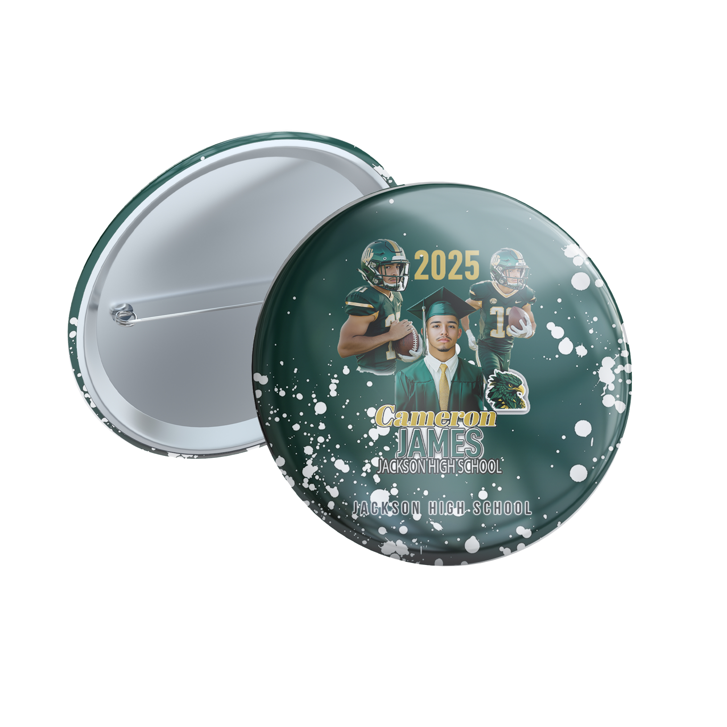 Custom Class Of 2025 Senior Vibes Graduation Buttons-Set Of 8 🎓