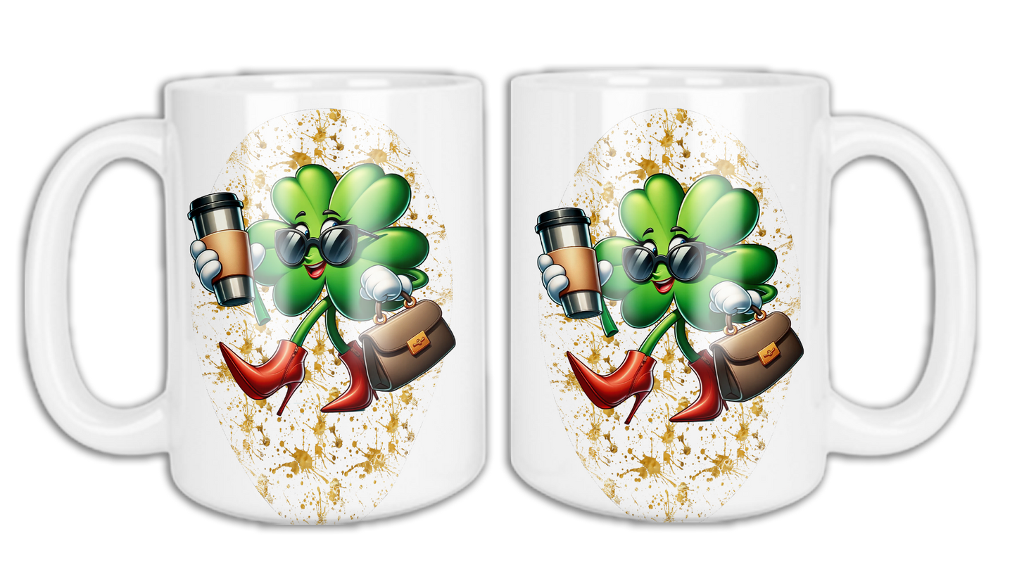 π"Shamrock Lady" St. Patrick's Day Graphic Mugπ