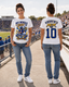 Personalized My Whole Heart Is On That Field Football Mom Shirt | Custom Player Photo, Name & Jersey Number Tee