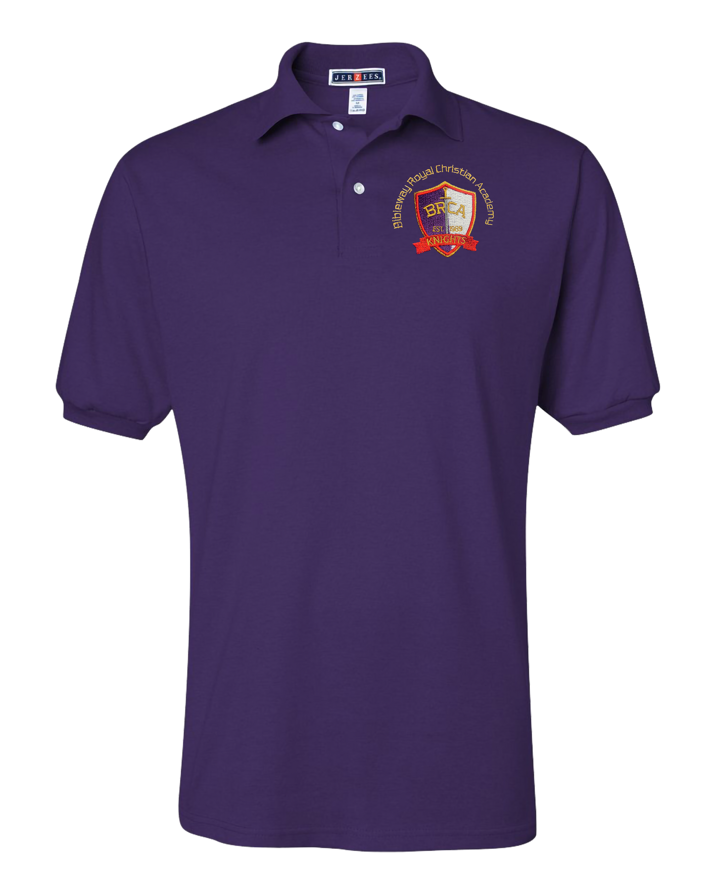 Jerzees Unisex 437 Spotshield Polo with Embroidered BRCA School Logo - Staff