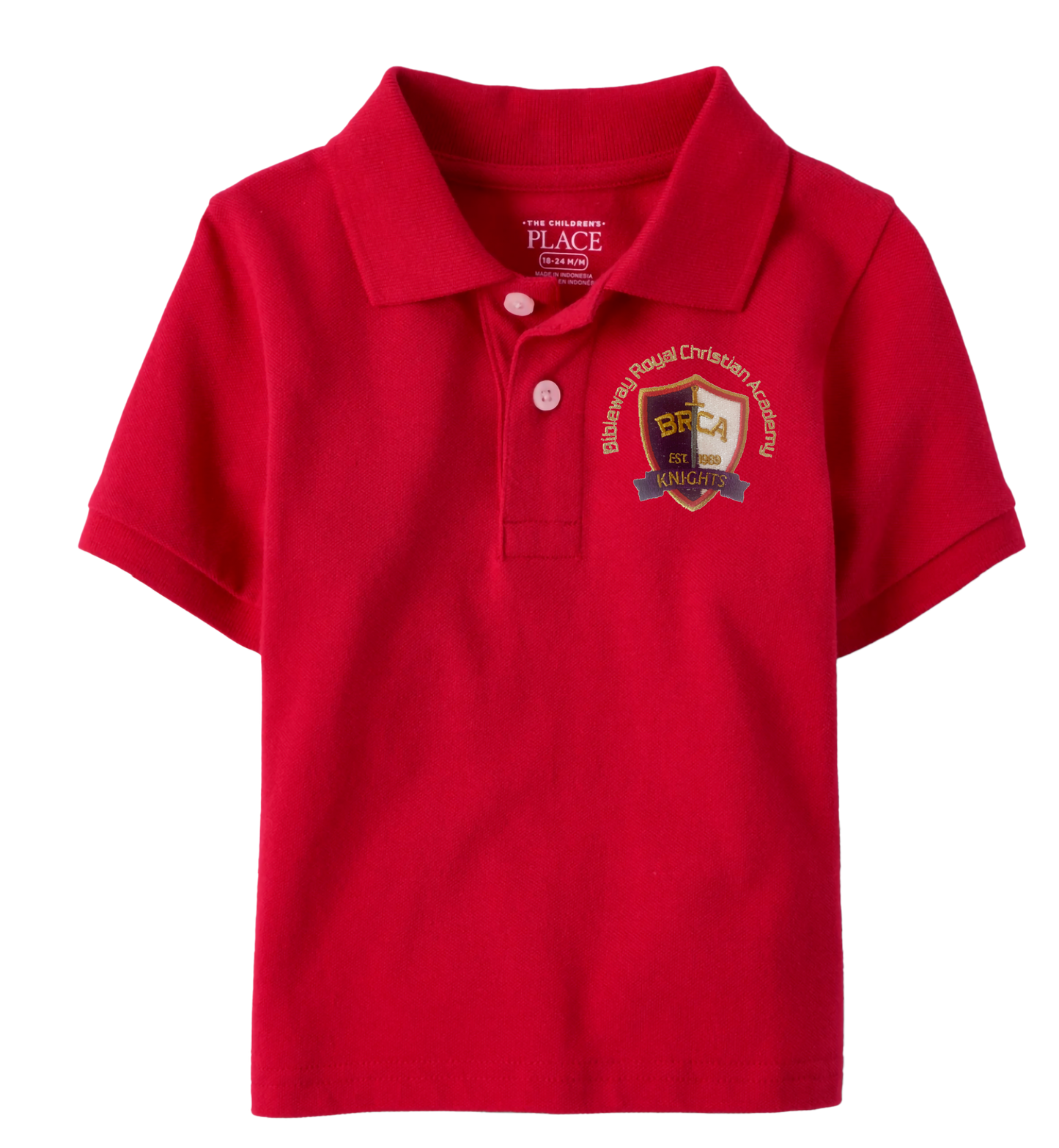 The Children’s Place Boys Uniform Pique Polo Embroidered with School Logo
