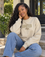 ROOTED Embroidered Sweatshirt – Minimalist Botanical Crewneck | Inspirational Unisex Sweatshirt