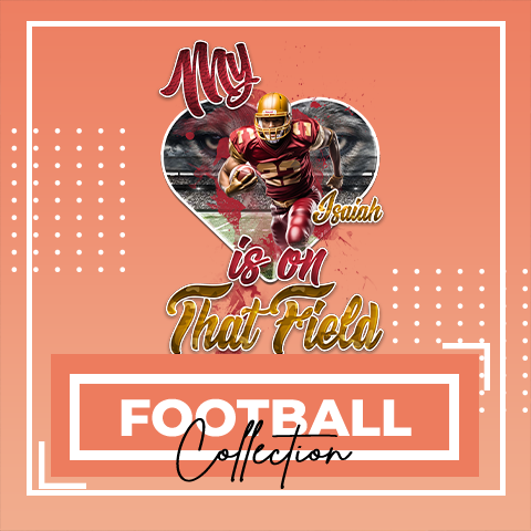 Football Collection - consists of graphic t-shirt, 20 oz tumbler, 15 oz mug and pillow