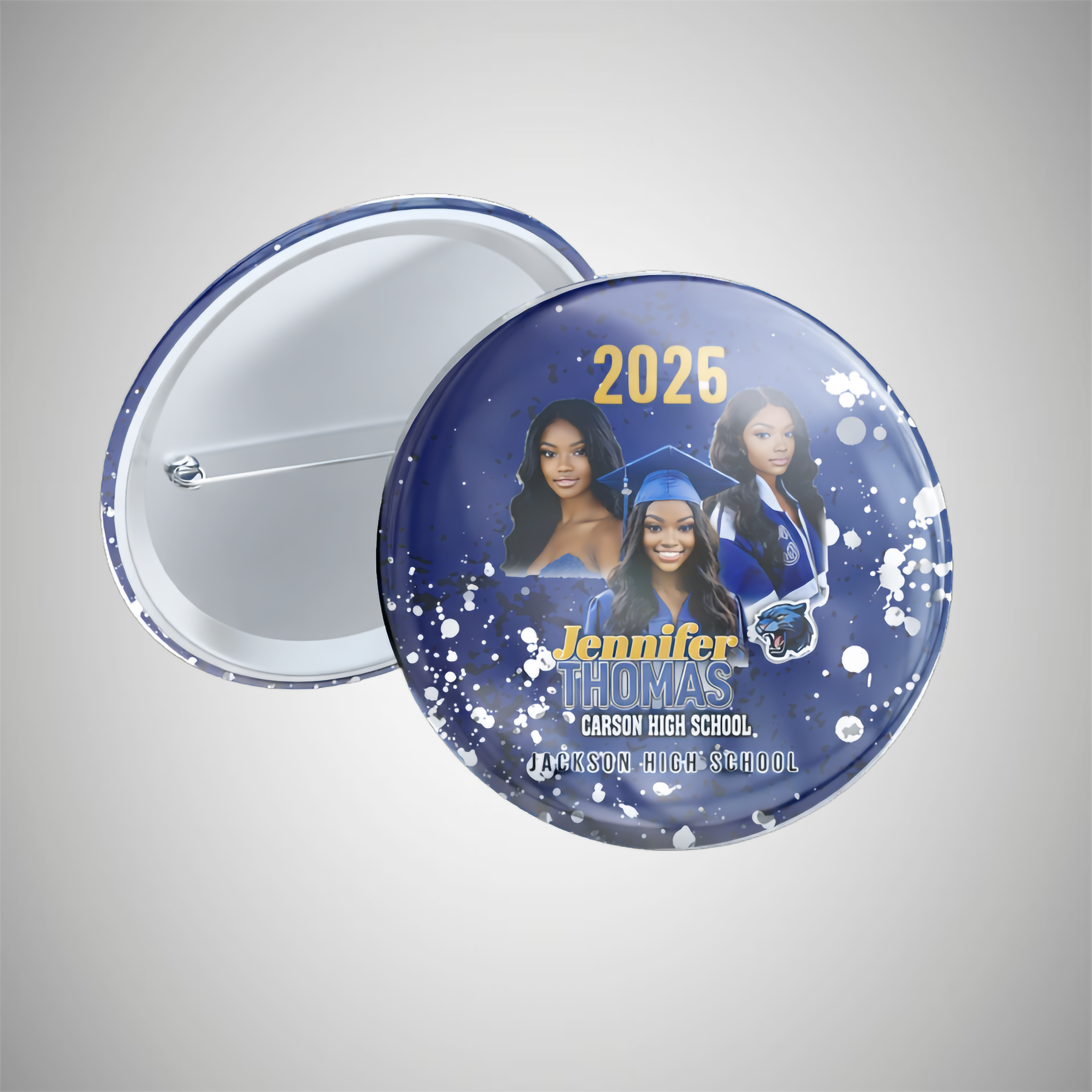 Custom Class Of 2025 Senior Legacy Graduation Buttons-Set Of 8 🎓