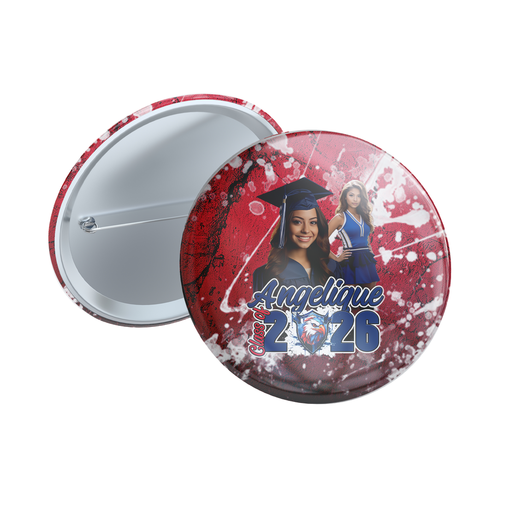 Custom Class Of 2025 Grunge Graduation Buttons - Set Of 8 🎓