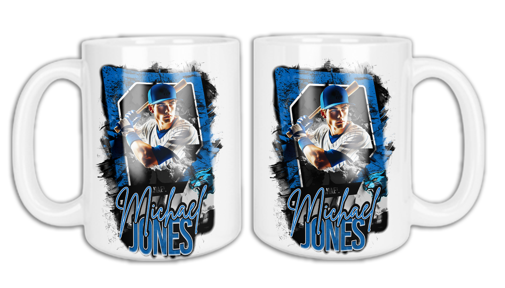 Personalized Baseball Card 15 oz Mug #1