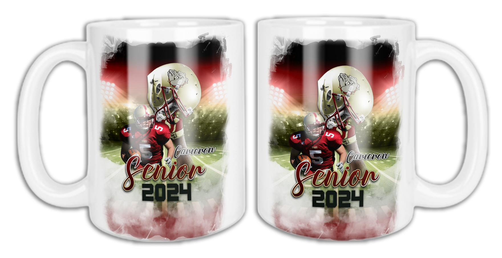 🎉Custom "Team Football Helmet" Graphic 15 oz Ceramic Mug🎉