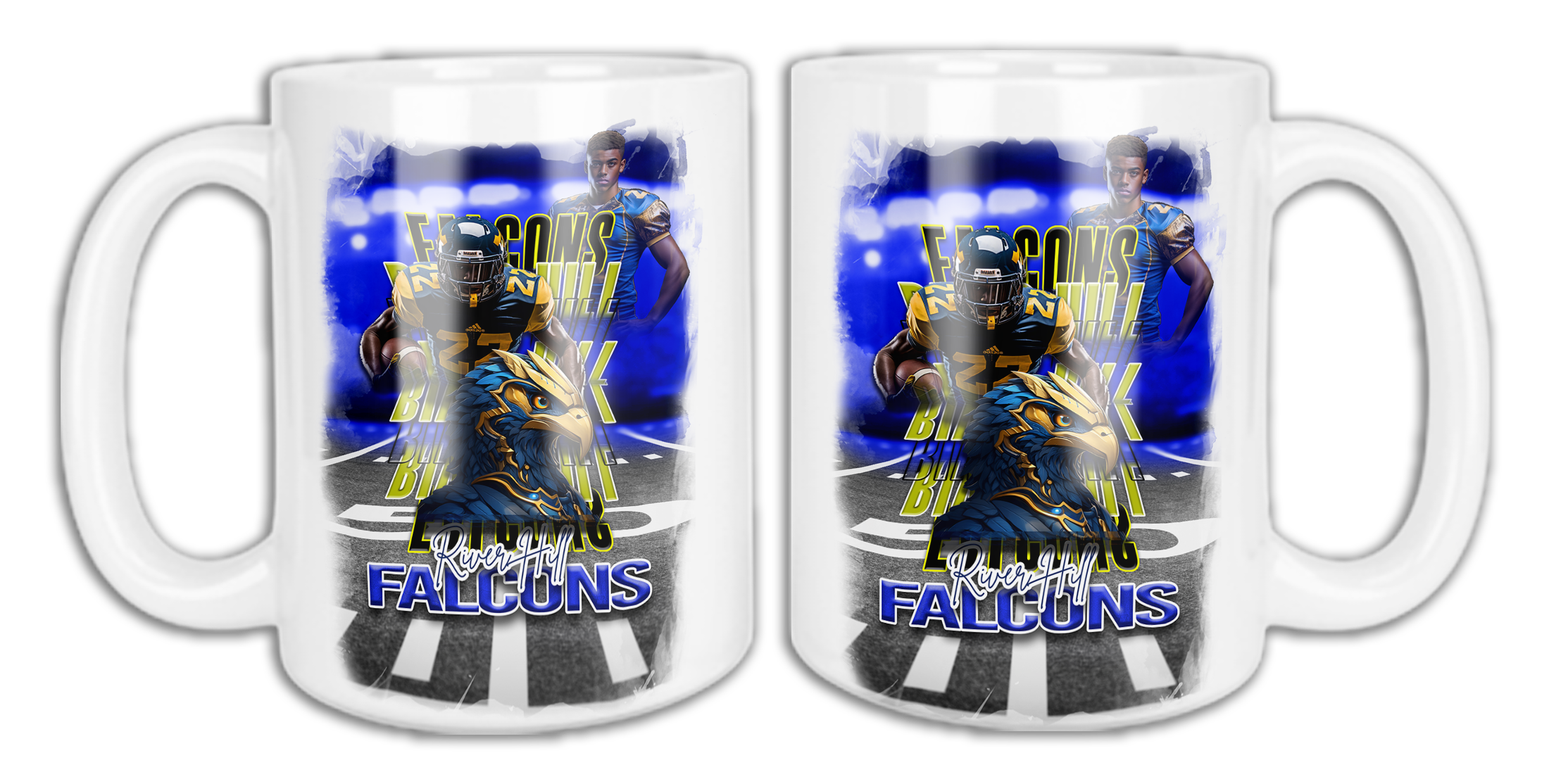 🎉Custom Trendy Mascot Graphic Football 15 oz. Ceramic Mug🎉 Main image