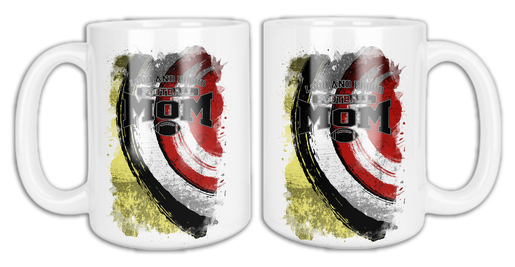 🎉Custom Loud and Proud Football Mom Graphic 15 oz. Ceramic Mug🎉 Main image