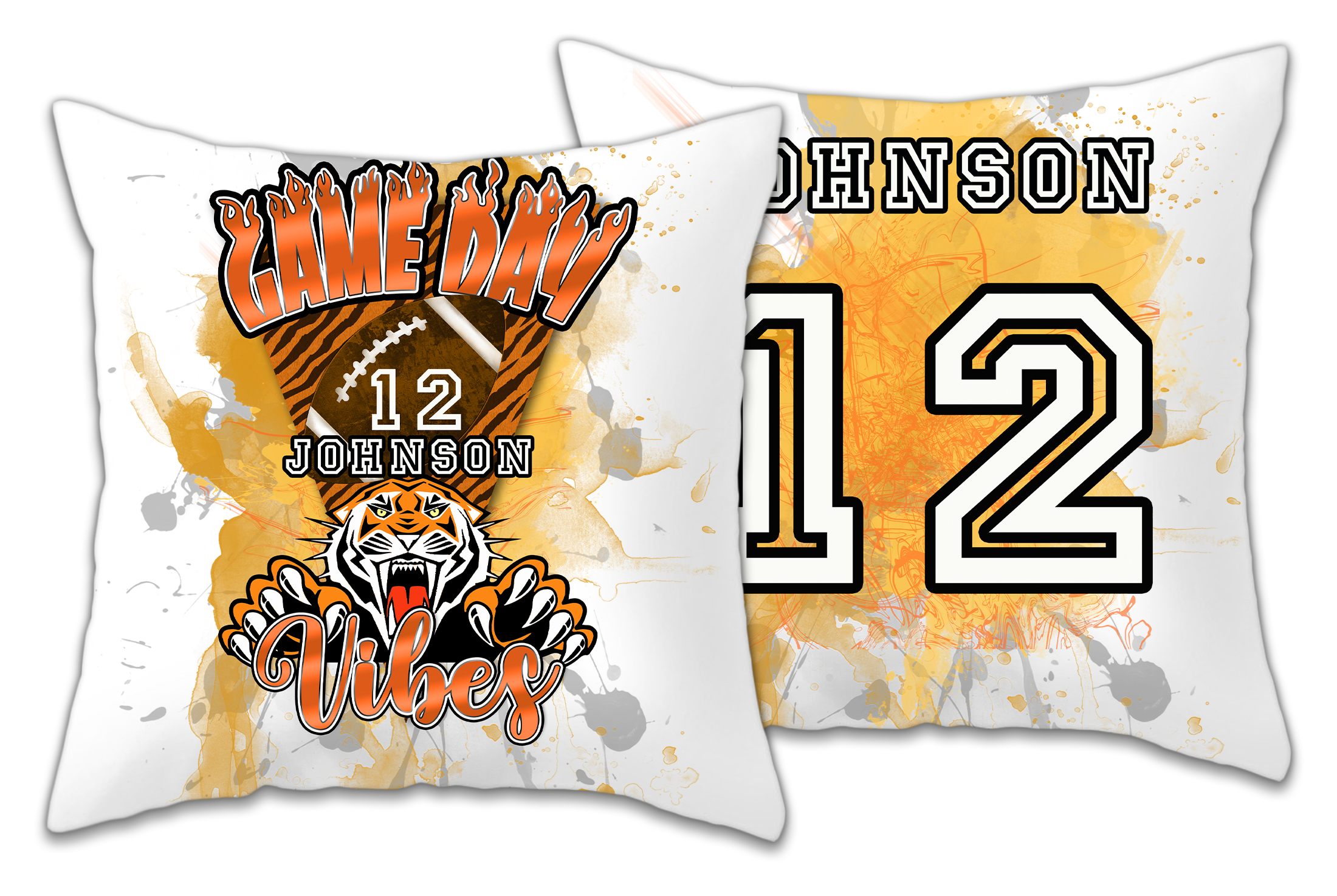 🎉Personalized "Game Day Vibes" Graphic Football Pillow🎉 Main image