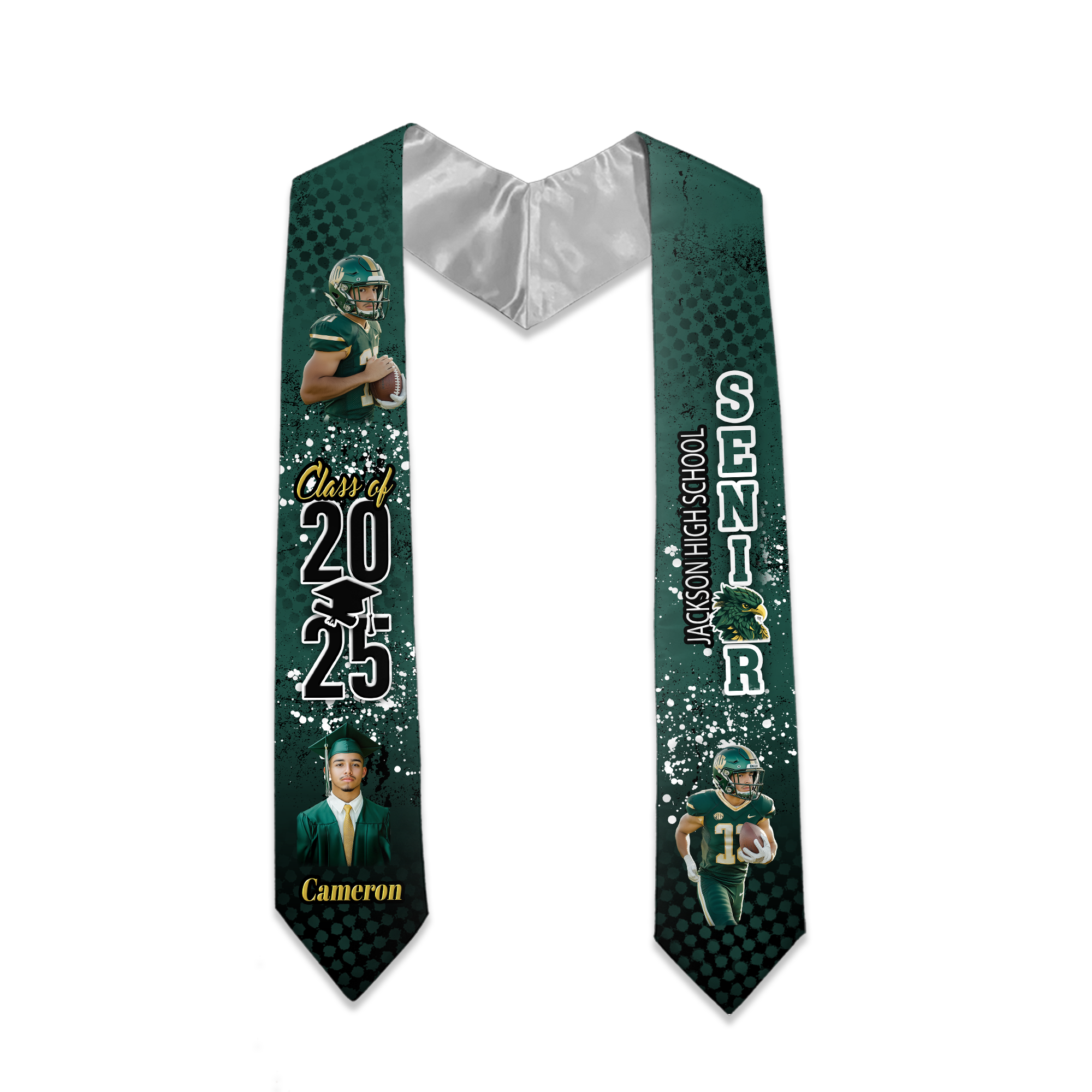 Custom Class Of 2025 Senior Vibes Graduation Stole 🎓 Main image