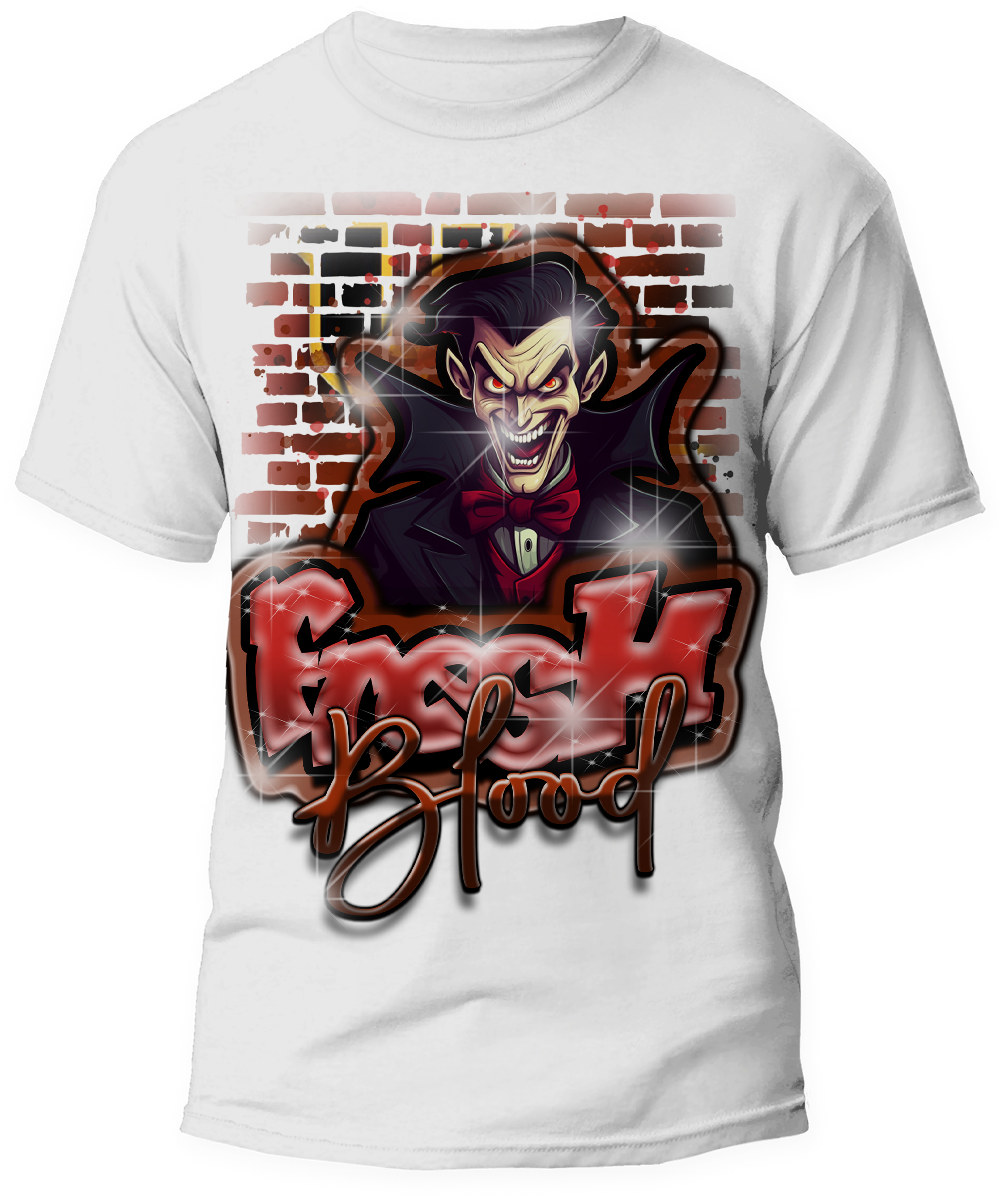 "Fresh Blood" Halloween Graphic T-Shirt - For You and Your Family🎉
