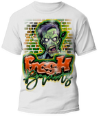 Fresh Brains" Halloween Graphic T-Shirt - For You and Your Family🎉