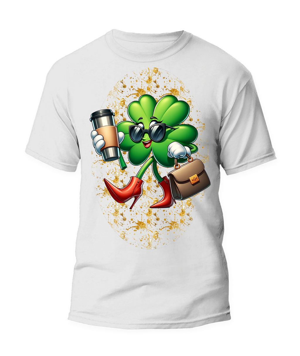 Shamrock Lady St. Patrick's Day Graphic T-Shirt🍀