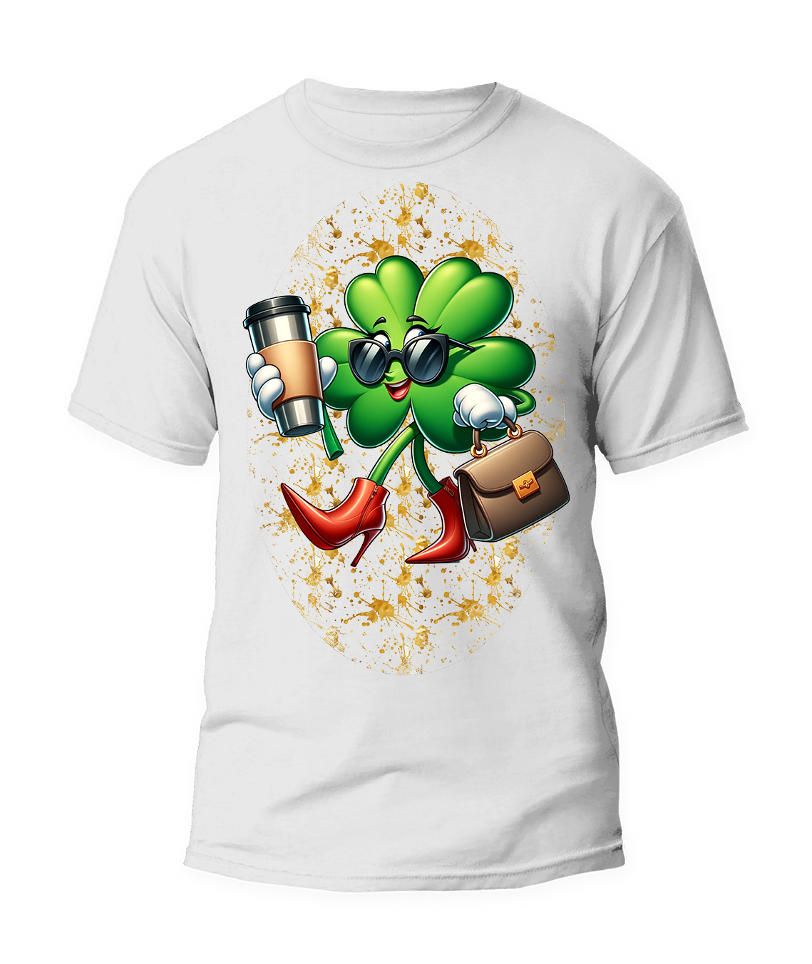 Shamrock Lady St. Patrick's Day Graphic T-Shirt🍀
