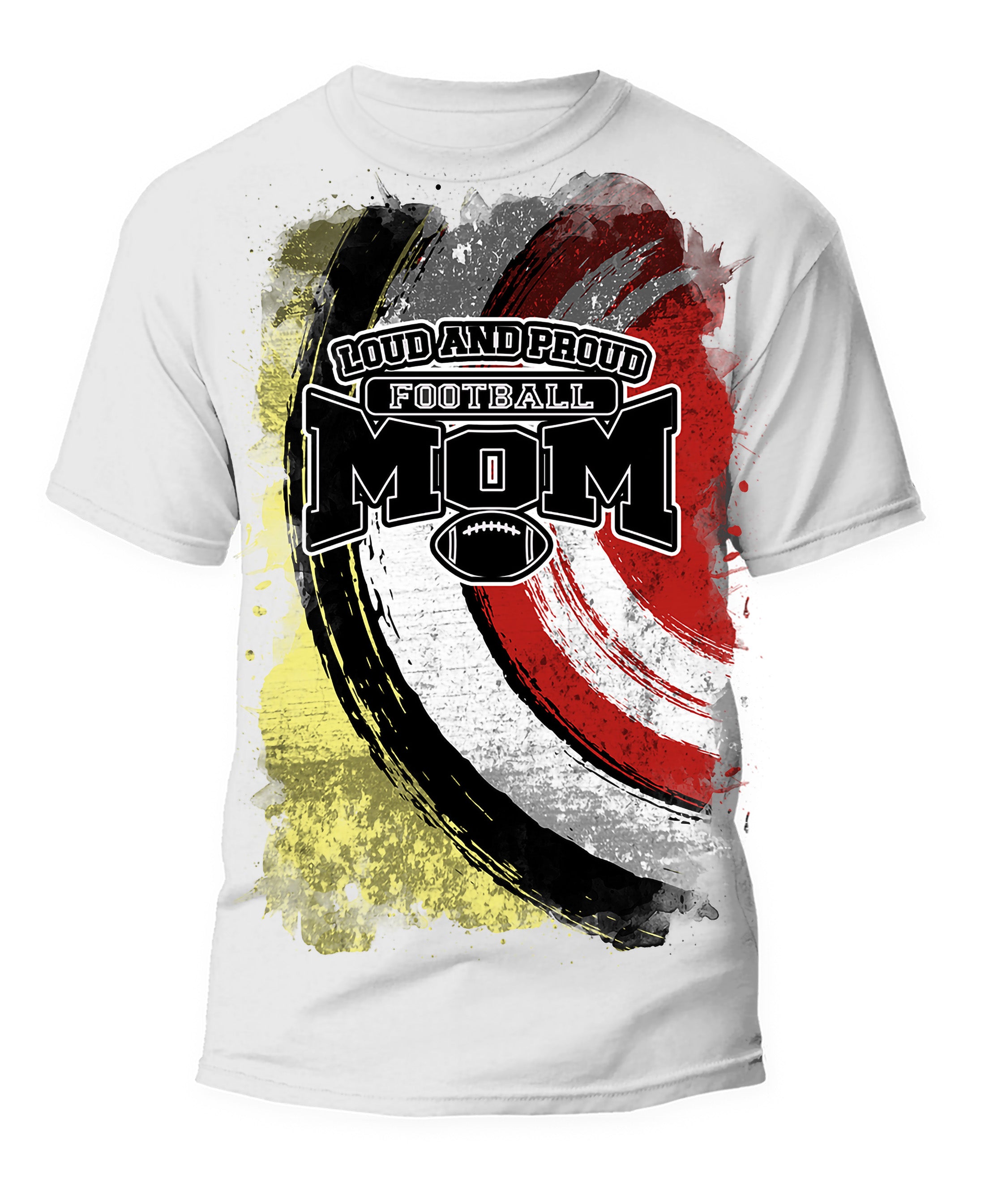 🔥Custom "Loud and Proud" Football Mom Graphic T-Shirt 🔥 Main image