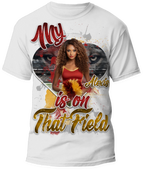 🎉Personalized "My Heart Is On That Field" Cheerleader Graphic T-Shirt - For You and Your Family🎉 #2