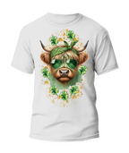 Highland Cow" St. Patrick's Day Graphic T-Shirt🍀