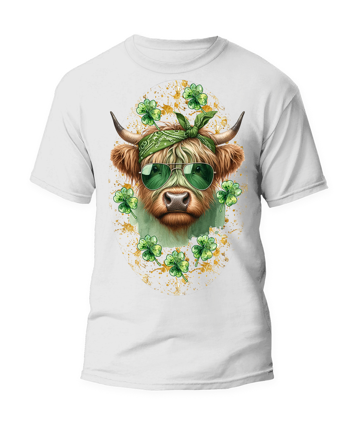Highland Cow" St. Patrick's Day Graphic T-Shirt🍀
