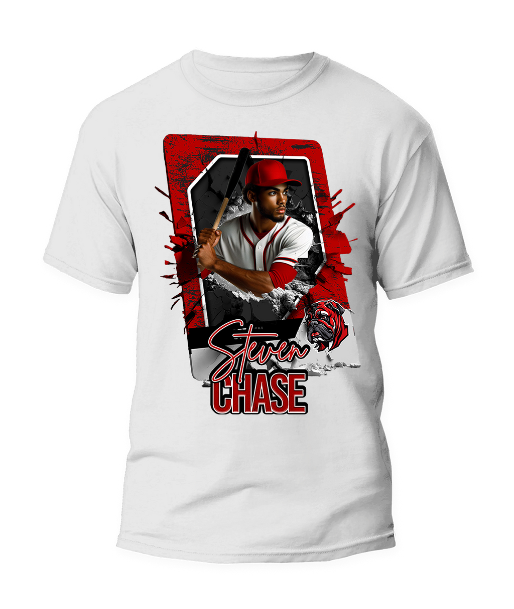 Personalized Baseball Card T-Shirt | Custom Player Photo, Name & Number For You and Your Family