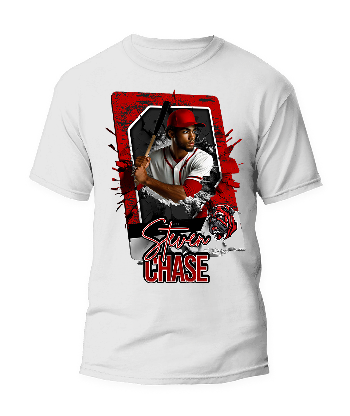 Personalized Baseball Card T-Shirt | Custom Player Photo, Name & Number For You and Your Family