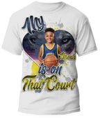 🎉Personalized "My Heart Is On That Court" Graphic T-Shirt - For You and Your Family🎉