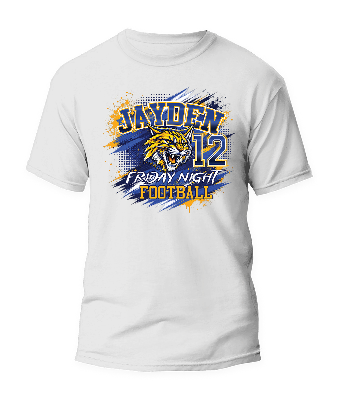 Personalized Friday Night Football Family T-Shirt | Custom Player Photo, Name, Number & Team Colors