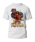 Personalized "My Heart Is On That Field" Cheerleader Graphic T-Shirt - For You and Your Family🎉 #2