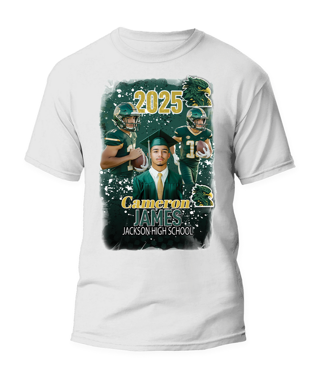Custom Class Of 2025 Senior Vibes Graduation T-Shirt For You and Your Family 🎓