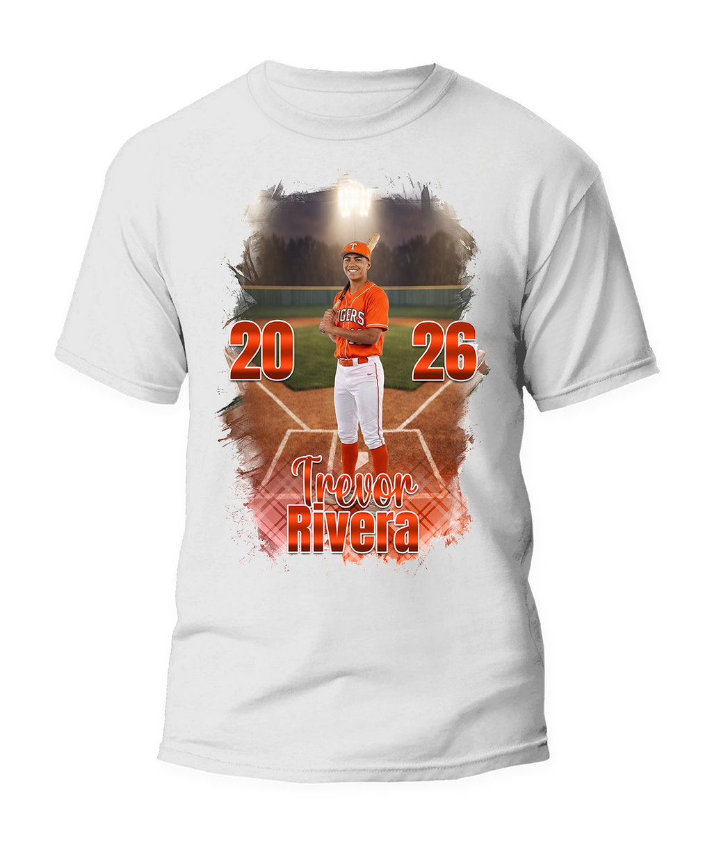 Custom Baseball Player Photo Shirt – Personalized Name & Number