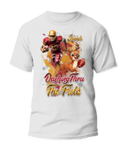 Dashing Thru The Field Custom Christmas Football T-Shirt- For You and Your Family🎉