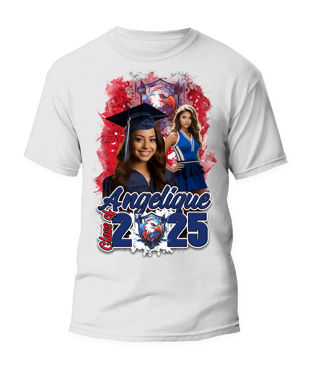 Custom Class of 2025 Grunge Graduation T-Shirt & Stole Set 🎓
