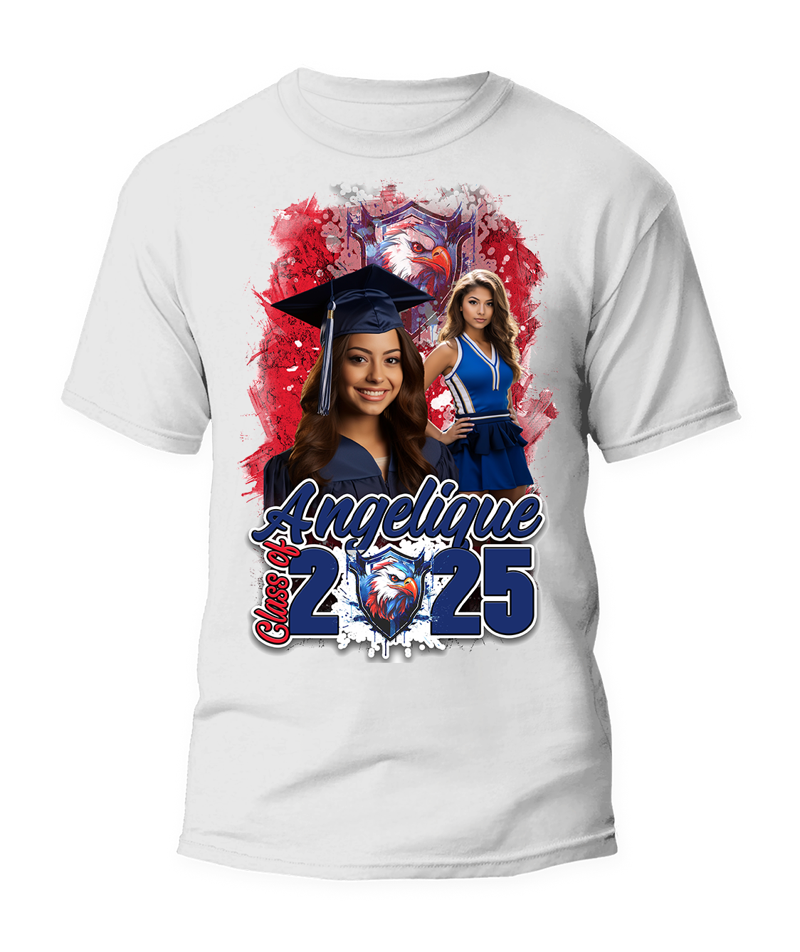Custom Class of 2025 Grunge Graduation T-Shirt & Stole Set 🎓