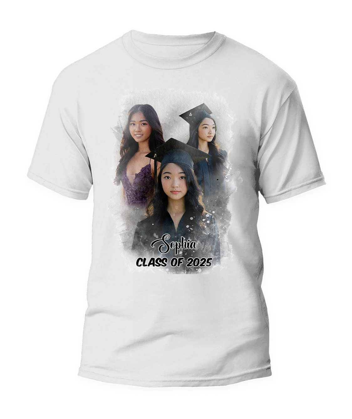 Custom Class Of 2025 Watercolor Graduation T-Shirt For You and Your Family 🎓 Main image