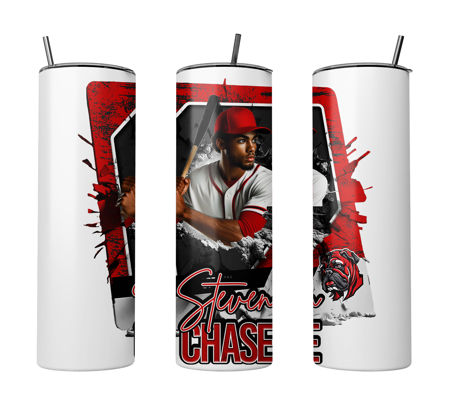 Personalized Baseball Card 20 oz Tumbler #2 Main image