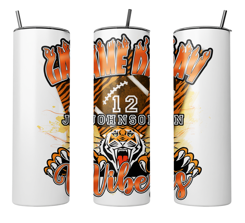 🎉Custom Game Day Vibes Graphic Football Tumbler 🎉
