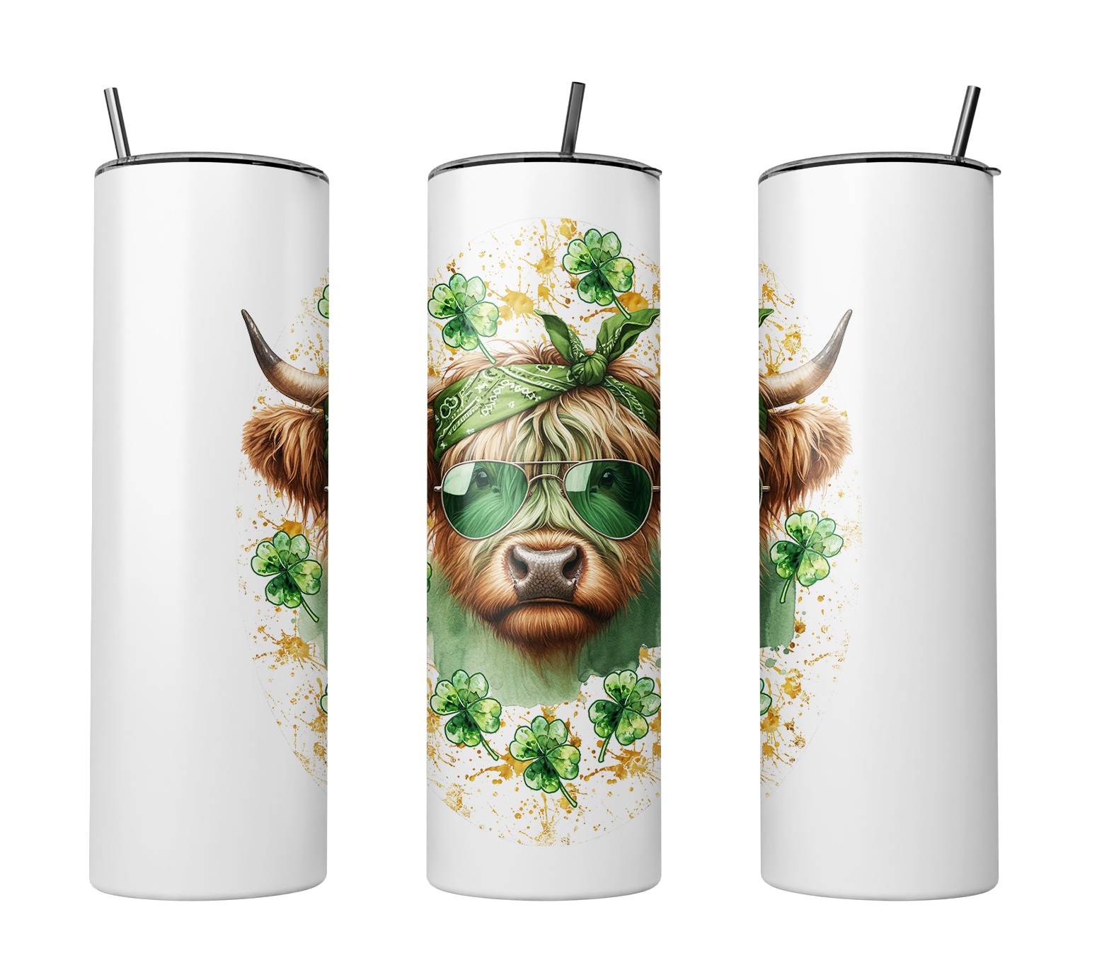 "Highland Cow" St. Patrick's Day 20 oz Tumbler Main image