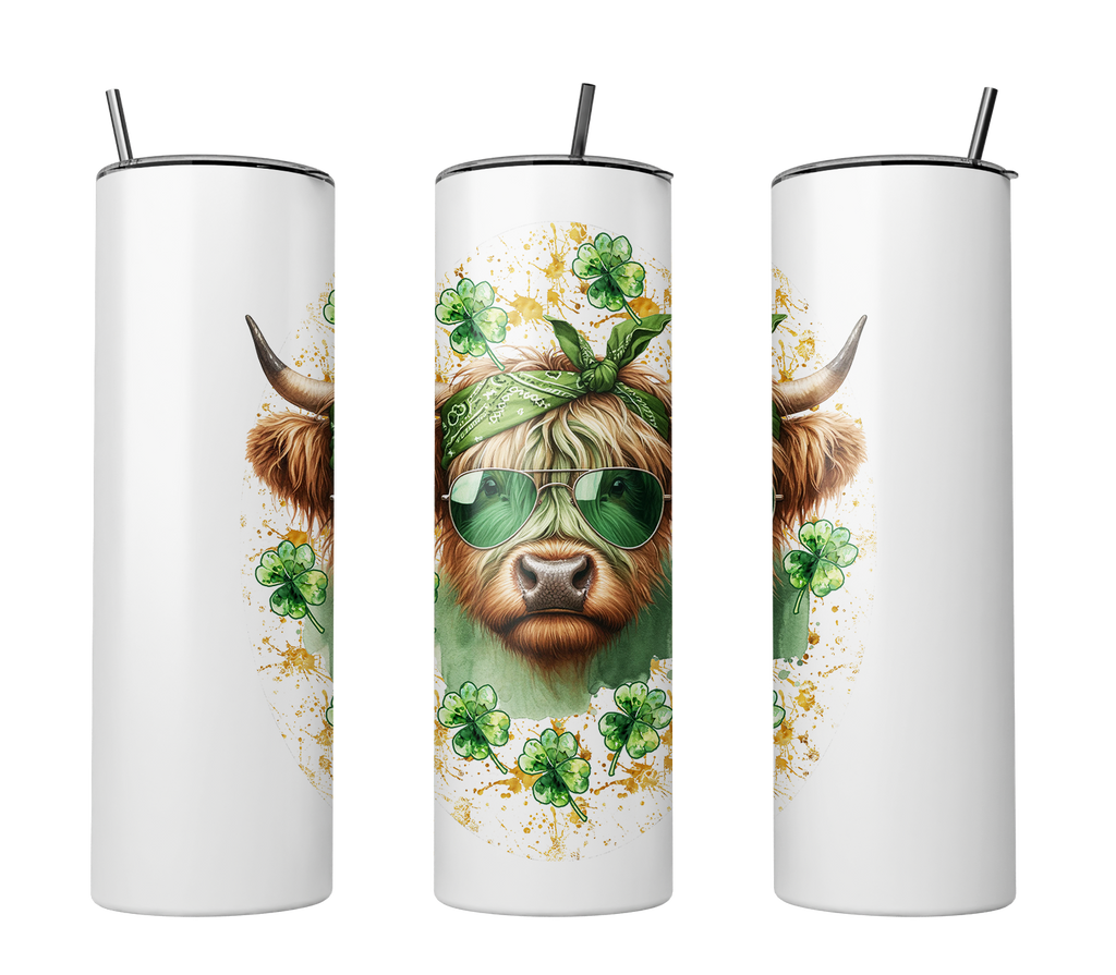 "Highland Cow" St. Patrick's Day 20 oz Tumbler