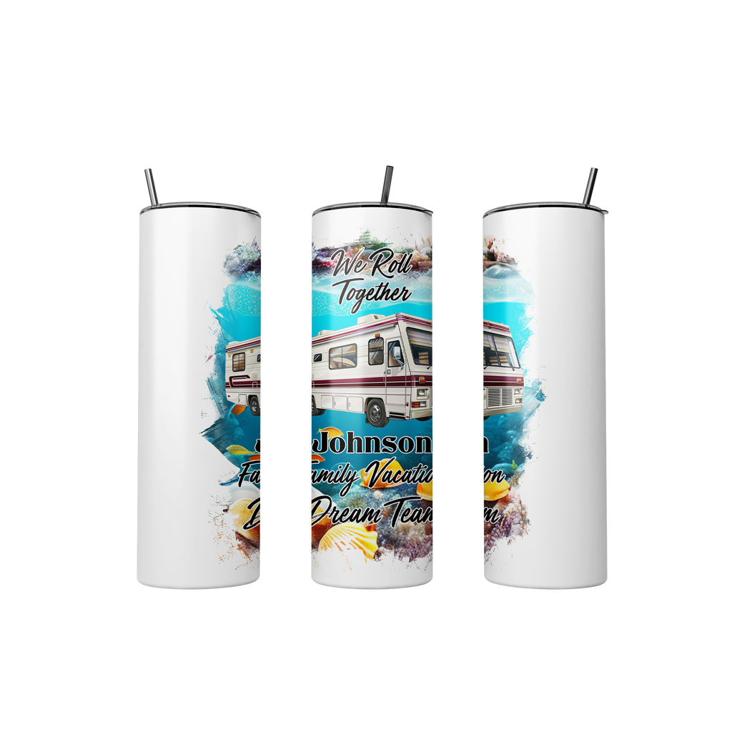 Personalized "Family Vacation Dream Team" T-Shirt and Tumbler Set | Adult and Youth Sizes