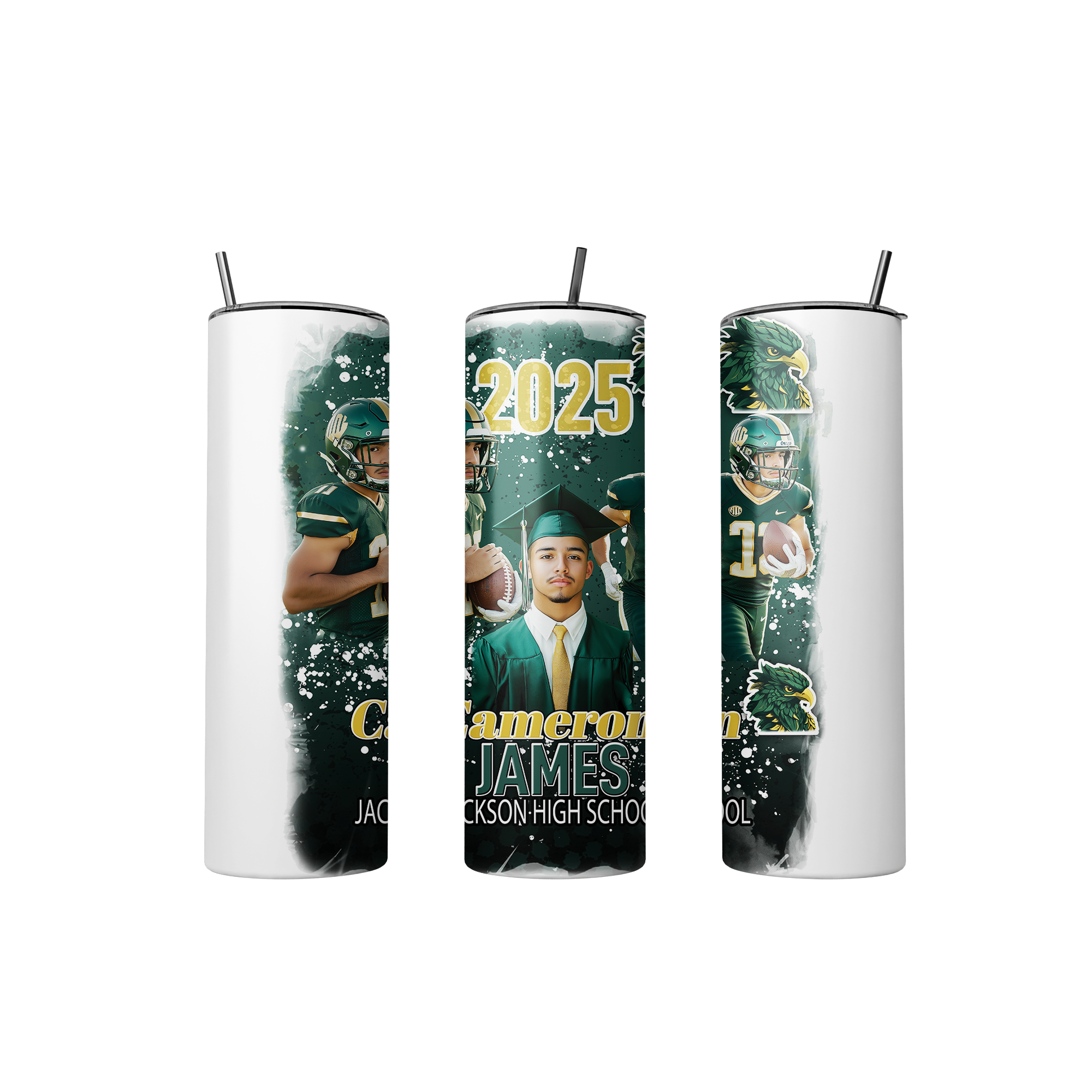 Custom Class Of 2025 Senior Vibes Graduation 20 oz. Tumbler 🎓 Main image