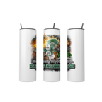 Custom Football Player 20 oz Tumbler | Personalized School Spirit Sports Tumbler with Photo, Team Name & School Colors and Mascot
