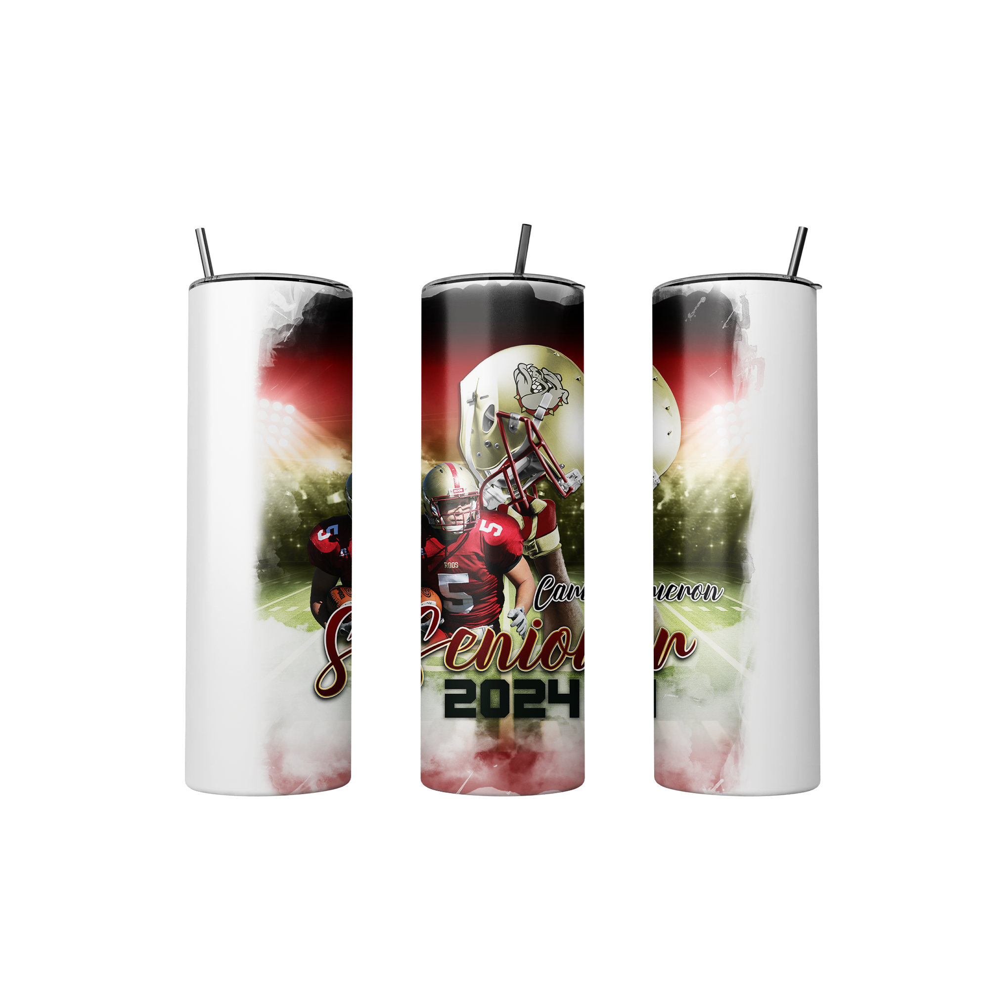 🎉Custom Team Football Helmet Graphic Football 20 oz. Tumbler 🎉 Main image