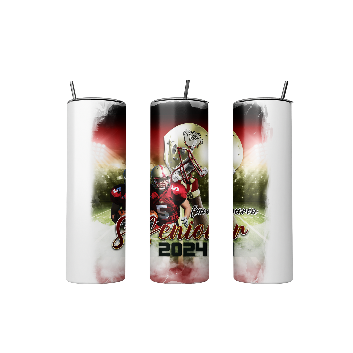 🎉Custom Team Football Helmet Graphic Football 20 oz. Tumbler 🎉