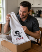 Personalized Rock Star Skull Golf Towel | Custom Embroidered Golf Bag Towel