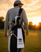 Personalized Cowboy Skull Golf Towel | Custom Embroidered Golf Bag Towel