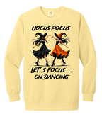 Hocus Pocus Let’s Focus on Dancing Comfort Colors Sweatshirt | Witch Dance Halloween Crewneck