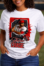 Personalized Baseball Card T-Shirt | Custom Player Photo, Name & Number For You and Your Family