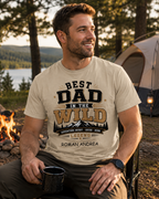 Personalized Best Dad in the Wild Shirt – Custom Kids Names Comfort Colors® Camping Dad Tee – Outdoor Adventure Father’s Day Gift