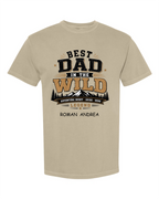 Personalized Best Dad in the Wild Shirt – Custom Kids Names Comfort Colors® Camping Dad Tee – Outdoor Adventure Father’s Day Gift