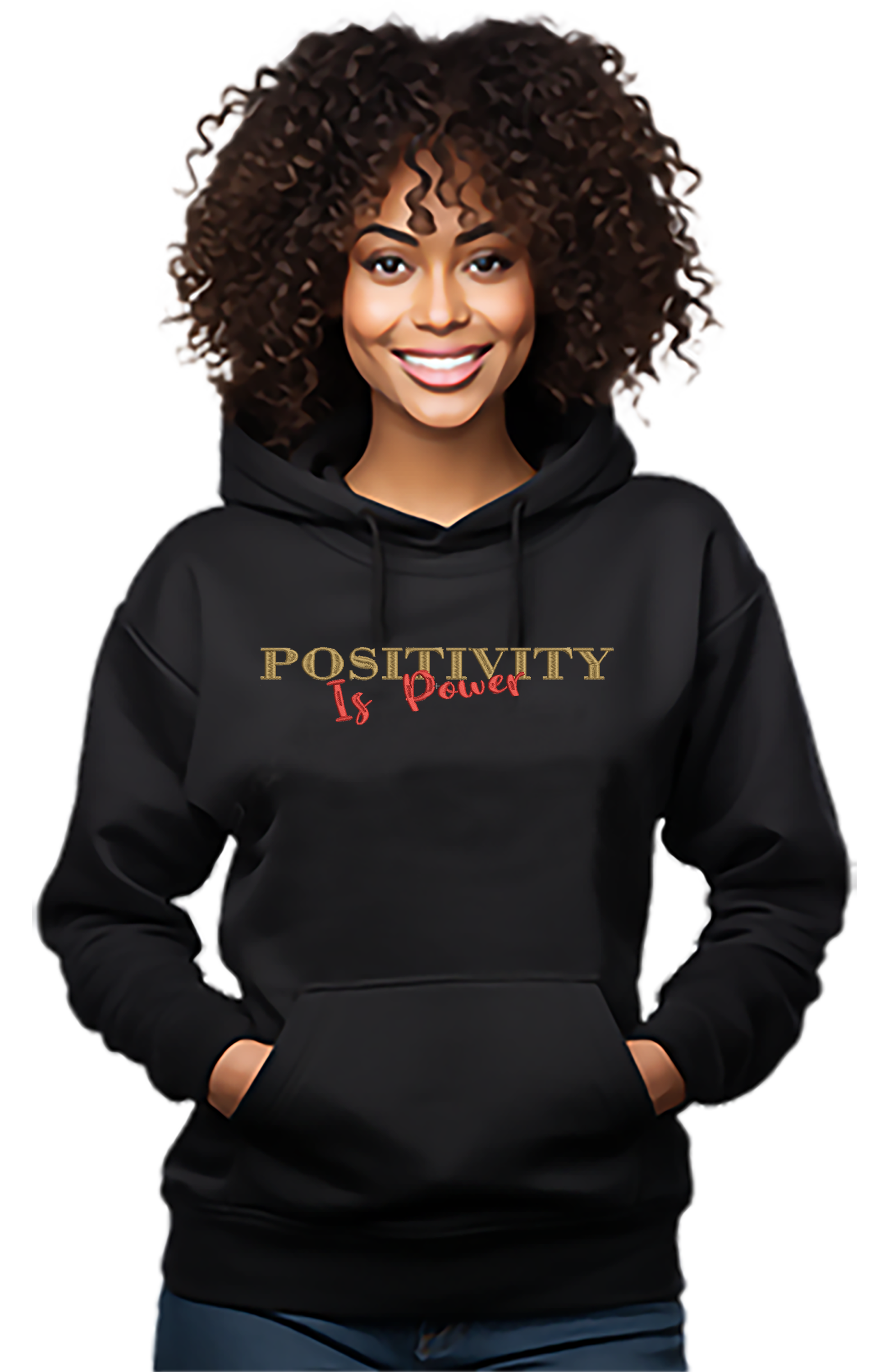 🎉Black "Positivity Is Power" Inspirational Hoodie🎉